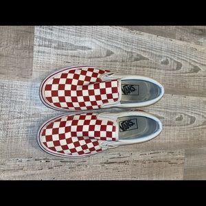 Checkered red vans